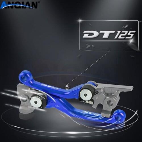 For Yamaha DT 125 Motorcycle Accessories Dirt Pit Bike Motocross Pivot Brake Clutch Levers DT125 1987-2006 2002 2003 2004 2005