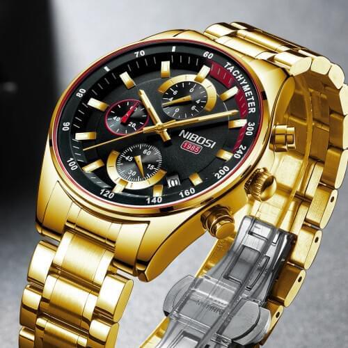 Watches Men NIBOSI Brand New Men Luxury Watches Mens Quartz Clock Man Casual Military Waterproof Wrist Watch relogio masculino