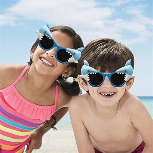 Birthday Party Sunglasses Funny Shark Glasses Birthday Happy Glasses Tropical Fancy Dress Fun Children Birthday Party Props