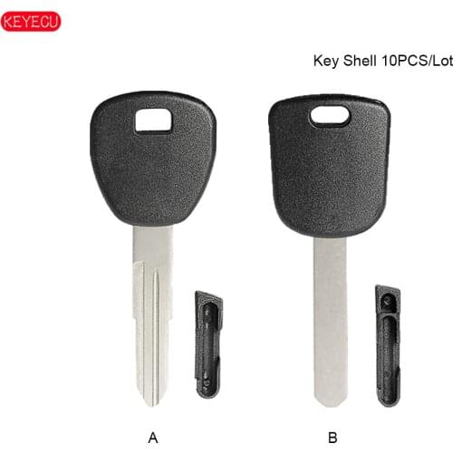 KEYECU 10PCS/Lot Transponder Key Shell Case With Plug Fob for Honda No Logo