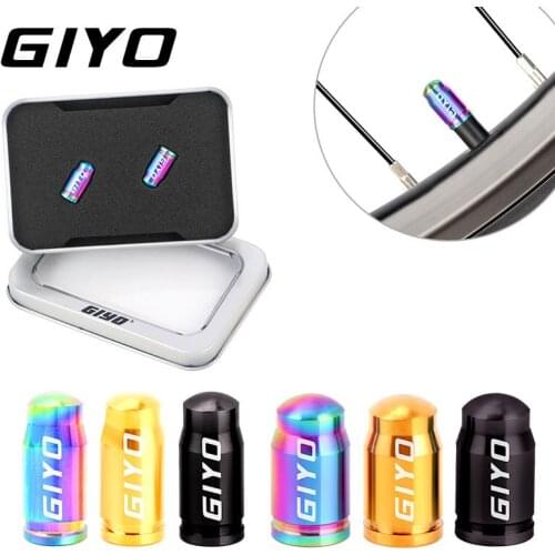 GIYO Mountain Bike Valve Cap for Schrader/Presta Valves 1.04/1.42g Iamok Titanium Alloy Ultra Light Road Bicycle Accessories