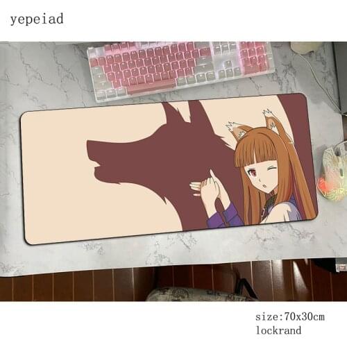 Holo (Spice & Wolf) mouse pad mats 800x300x3mm Computer mouse mat gaming accessories mousepad Customized keyboard games pc gamer