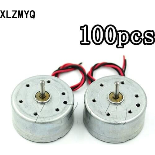 100pcs DC Motor Micro 300 Solar DC 1.5V 3V 4.5V 5V 6V Motor Low Voltage Starting 300 Mute Solar Motor Shaft Transmission For DIY