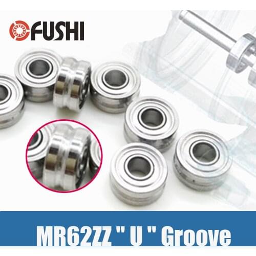 MR62zz " U " Groove Type Bearing 2*6*3 mm ( 2 Pcs ) ABEC-3 Miniature Fishing Rod Reel Pulley MR62 U Ball Bearings