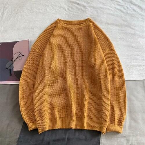 2020 Men Clothes Sweaters Male Knitwear sweater Solid colors O-neck Sweater korean clothes Casual mens jumpers свитер Pull Homme