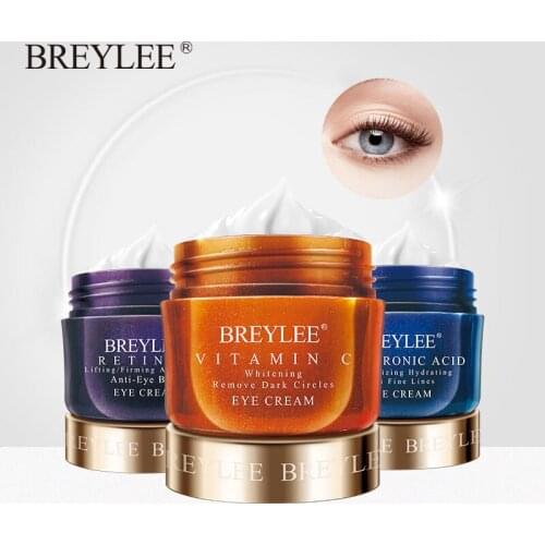BREYLEE Eye Cream Eyes Serum Hyaluronic Acid Moisturizing Ageless Retinol Anti Wrinkle Firming Vitamin C Whitening Skin Care 20g
