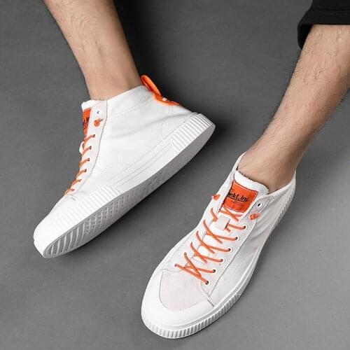 Canvas Shoes Mens Large Size Spring and Autumn 2021 New Increased Mens Board Shoes Korean Sports and Leisure Shoes