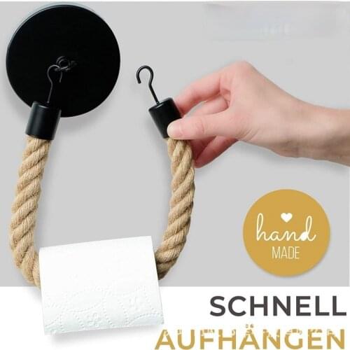 Hemp Rope Toilet Paper Holder Wall Hanging Decor Kitchen Bathroom Towel Tissue Stand Shelf Accessories Tissue holder