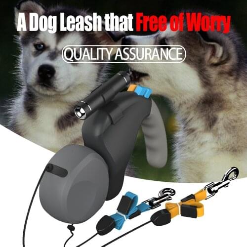 Dog Leashes Retractable Dual Double Pet Leash Rope Zero Tangle Walk For Two Dog Walk The Dog Adjustable Pet Leash Pet Supplies