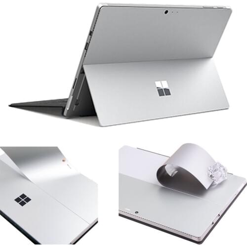 For Microsoft Surface Pro 4 Laptop Skins Anti-scratch Silver Removable Bubble Free Slim Decal Laptop Sticker (2015+)