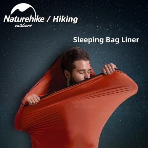 Naturehike Sleeping Bag Liner Camping Ultralight High Elasticity Sleeping Bag Lock Temperature Hotel Travel Sleeping Bag Liner
