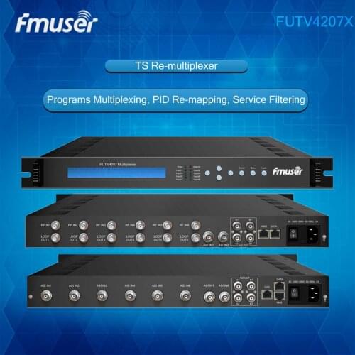 FUTV4207X series 6 Tuner IRD(2 ASI+6 DVB-C/DVB-S/DVB-S2/DVB-T/DVB-T2/ISDB/ATSC 8vsb RF Input,8 ASI In,2 ASI IP Multiplexer