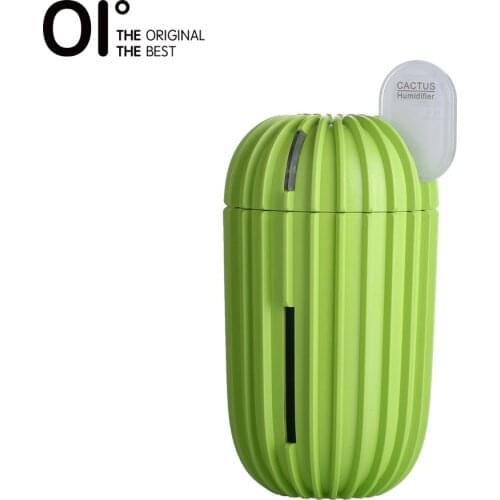 OI 200ml Air Humidifier Aroma Humidifier Ultrasonic Cool Mist Ultrasonic Humidifier--Cactus Green