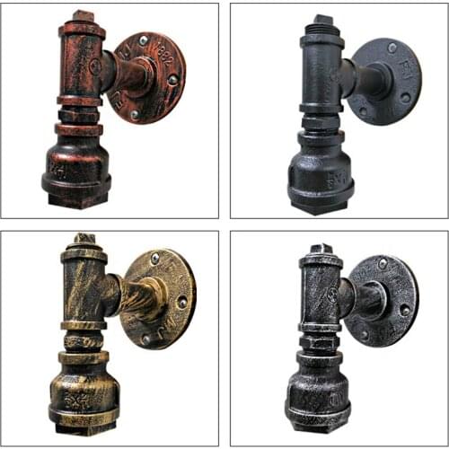 Vintage Iron Art Wall Lights Metal Led Wall Lamps Loft Fixtures Sconces for Bedside Balcony Corridor Living Room Water Pipe Lamp