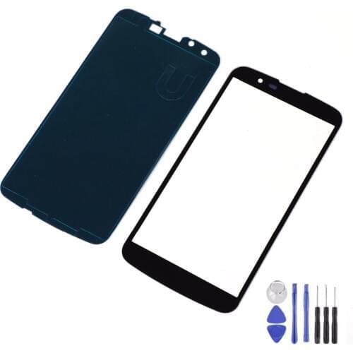 For LG K10 K410F M2 K430T K420N K430DS LCD Display Front Glass Touch Screen Sensor Panel+Adhesive+Tools(no lcd)