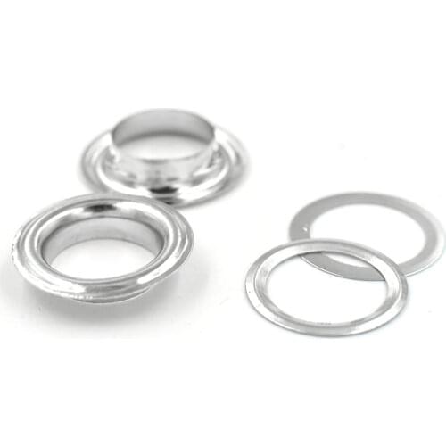 100sets inner diameter 12mm metal Eyelets Shoebox holes Canopy cloth drawstring holes Eyelets Silver rivets Sewing repai