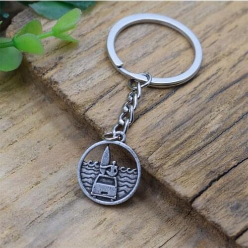 12pcs Summer jewelry a boy/girl surfing Keychain Sea Wave Holiday Gift