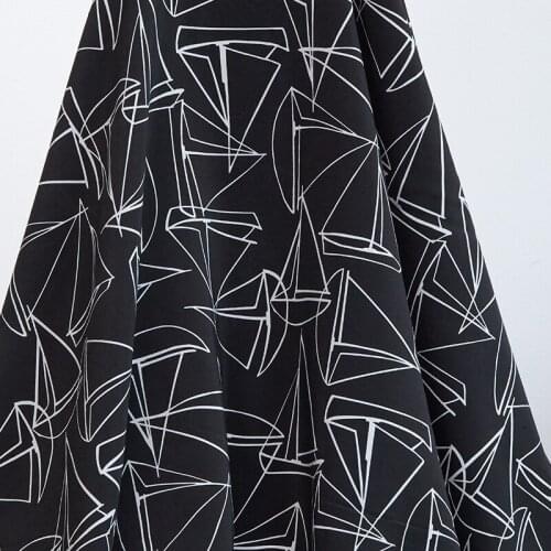 135CM Wide 17MM Print Sand Wash Silk Crepe de Chine Fabric for Summer Dress Shirt Scarf Cheongsam Skirt Suit C057