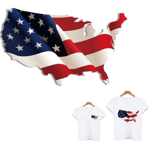 2Pcs/Lot American flag patch ironing applications for clothing iron on patches stripes for clothes application of one another