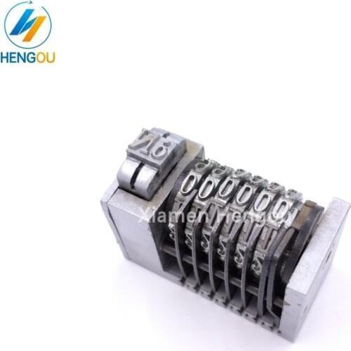 2 Pieces High Quality 4x8 Cicero 6 digits Numbering Machine backward, Romand Type last two bits can adjustable