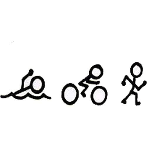 20.3cm*6.1cm Fashion Sports Swimming Bike Running Triathlon Vinyl Car Sticker S2-0050