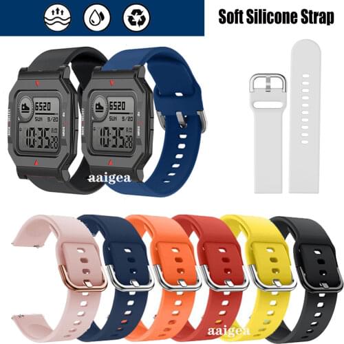 20mm Soft Silicone Band Strap for Huami Amazfit Neo for Huami Amazfit Bip Bit Lite Youth 1S U Band With Fashional Colors
