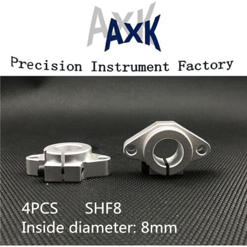 2019 AXK Cnc Router Parts Linear Rail 4pcs Shf8 Horizontal Linear Shaft Support,8mm Rail Support Xyz Table Cnc Shf Series