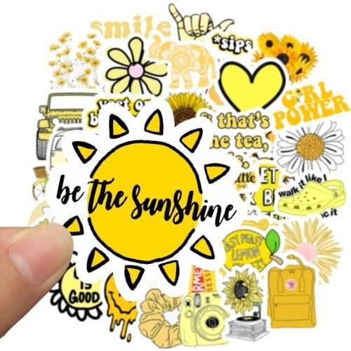 50PCS Cute aesthetic Stickers Waterproof Vsco Trendy flower Sticker for Teens Girls Water Bottle Skateboard bike helmet decal