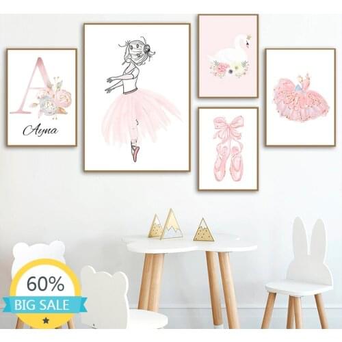 5D Diamond Painting Pink Swan Unicorn Personalized Baby Name Diamond Embroidery Full Square Round Mosaic Cross Stitch Kits