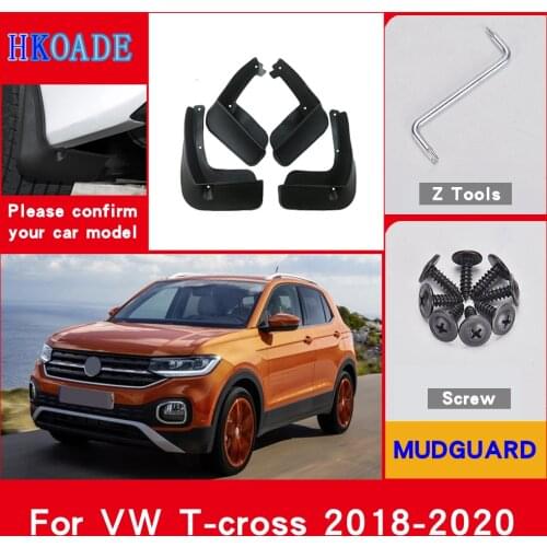Car Fender Mud Flaps For VW T-cross 2018 2019 2020 Mudguards Splash Guards Fender Mudflaps Car Fender Accessories