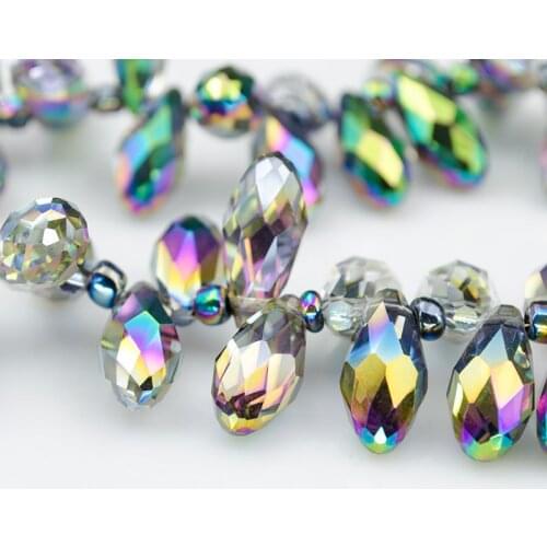Briolette Pendant Waterdrop AAA Austrian crystal beads 8*17mm 100pcs Teardrop glass beads for jewelry making bracelet DIY
