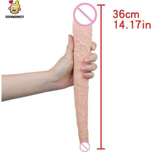 DopaMonkey Double head Penis Dildo Long Huge Dildo Adult Product Sex Toys Dual Dildo For Lesbian Gay Masturbator Vagina Anal