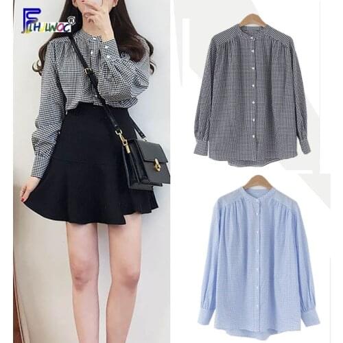 FLHJLWOC Women's Blue Shirts