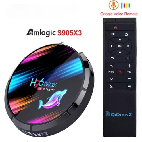 H96 MAX X3 4GB 128GB 8K Amlogic S905X3 Smart TV BOX Android 9.0 Dual Wifi 1080P 4K Youtube Set Top Box PK X96AIR X3 A95X H96MAX