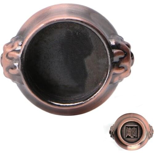 K5DC Copper Mini Lion Ear Incense Coil Burner Censer Aromatherapy Pot Vintage