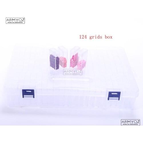 124pcs 5d square diamond painting accessories Tools Beads Mosaic Container Storage Box Diamant Daimond painting Box Accessory