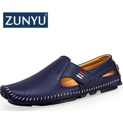 ZUNYU New Comfortable Men Casual Shoes Loafers Mens Shoes Quality Leather Driving Shoes Man Flats Hot Sale Moccasins Shoes