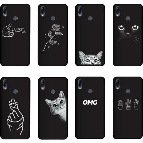 QAQsam Soft Silicone For Asus Zenfone Max M2 ZB633KL Case Cover Painting For Asus ZB633KL Matte Phone Cases Funda