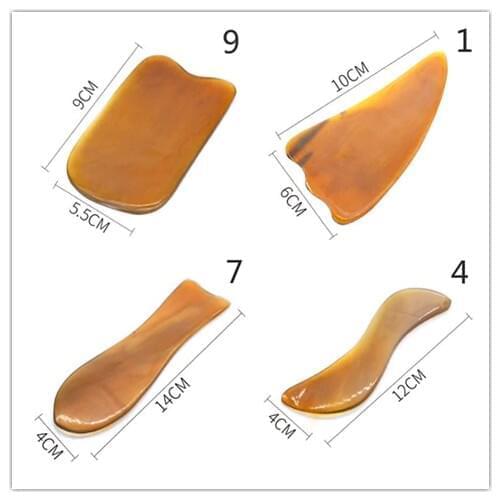 Natural Buffalo Horn Antistress Guasha Massage Tool SPA Therapy GuaSha Massager Health Care Hot Sale