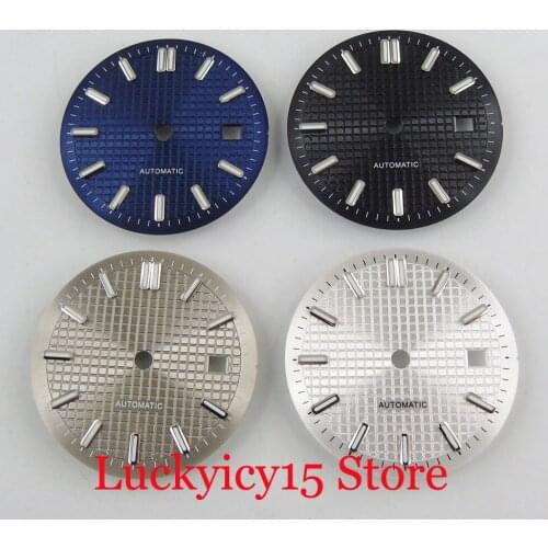 New 30.9mm Stainless Steel Watch Dial with Date Window Fit ETA 2836 MIYOTA Movement