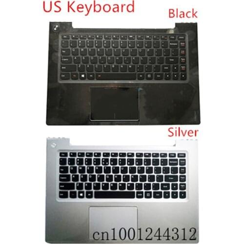 New Original For Lenovo Ideapad U430 U430P Palmrest Upper Case Keyboard Bezel with Touchpad US Backlit Keyboard