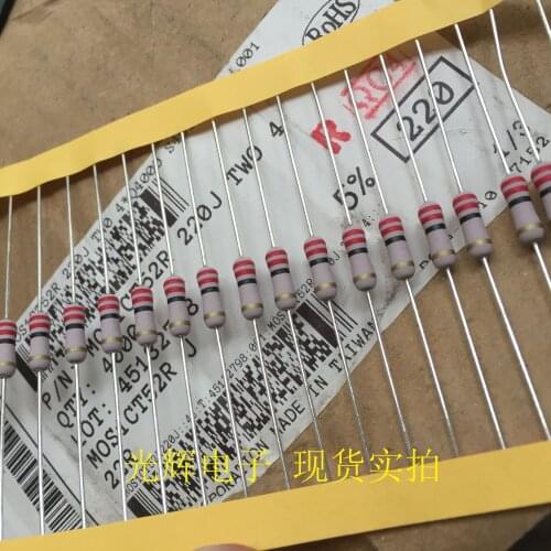 Original new 100% MOS1CT52R220J 1W 22R 5% oxide film thick copper foot ring resistance (Inductor)