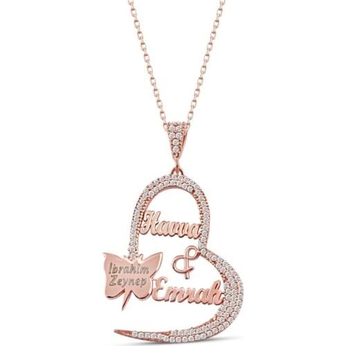 Sterling silver Personalized Heart Is Necklace DN159
