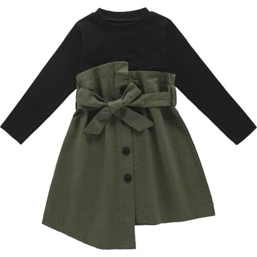 Teens Girls Dress Patchwork Dress For Girls Long Sleeve Dress Kids Dresses for Girls Autumn Children Clothes