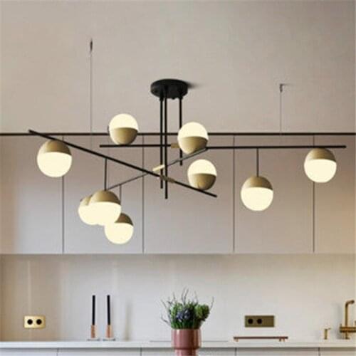 3 Heads Postmodern Style Restaurant Pendant Light Art Gallery Parlor Hotel Hall Decoration Suspension Lamp
