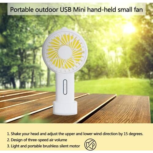 USB Rechargeable Fan Portable Handheld Fan Cooler Household Summer Electric Air Cooling Small Fan Cooler for Outdoor Travel