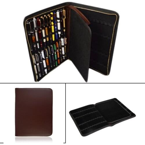 2015 Luxury Fountain/Roller Ball Pen Large leather Pen Case