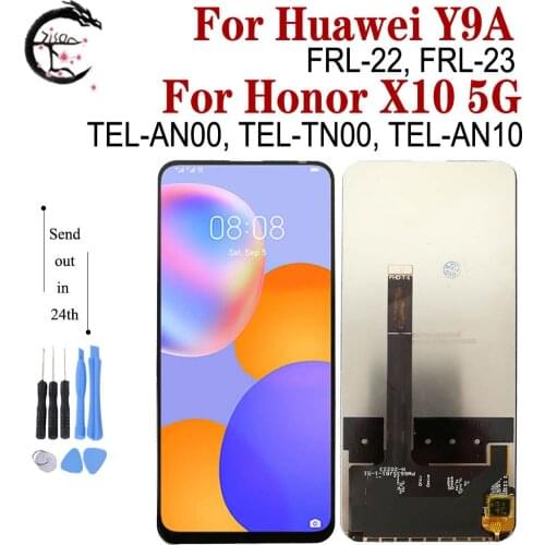 LCD For Huawei Y9A FRL-22 FRL-23 Display For Honor X10 5G LCD Screen Touch Digitizer Assembly TEL-AN00 TN00 TEL-AN10 LCD 6.63"