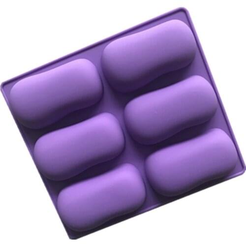 DIY Silicone Tools 6 Lattices Silicone Chocolate Cake Mold Silicone Handmade Soap Molds H904
