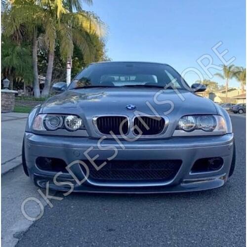 For BMW E46 M3 3 Series M3 And Csl Front Bumper Lip Spoiler M3 Splitter Chin Gloss Black Splitter Diffuser Lip Body Kit Spoiler